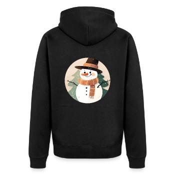 Bonhomme de neige - Veste à capuche bio Premium Unisexe - noir - Dos - Nico (187cm)