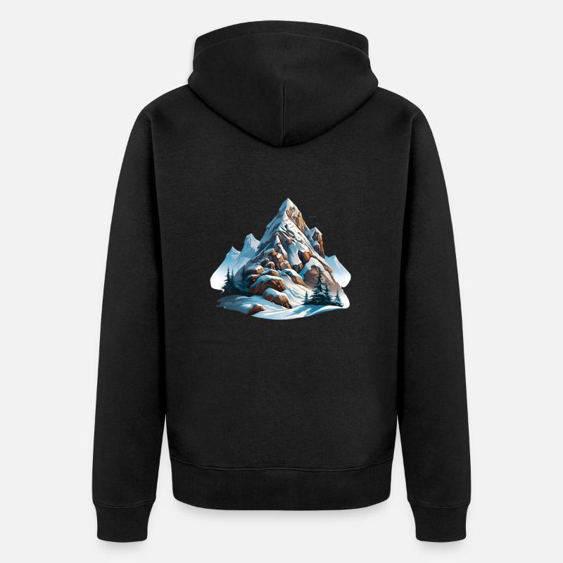 Sur la crête sommitale - Veste à capuche bio Premium Unisexe - noir