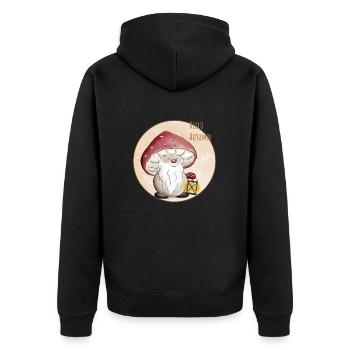 Collection Chamignon, un Champignon mignon d'autom - Veste à capuche bio Premium Unisexe - noir - Dos - Nico (187cm)