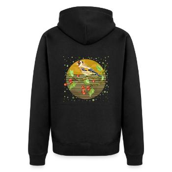 Oiseau coloré - Veste à capuche bio Premium Unisexe - noir - Dos - Nico (187cm)