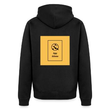 Happy Halloween - Unisex Premium Organic Zip Hoodie - black - Back - Nico (187cm)