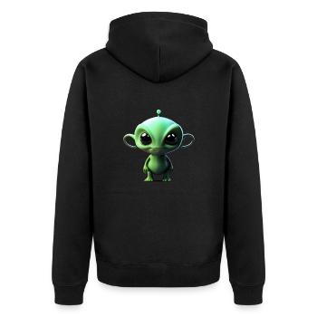 Joyeux Halloween mignon extraterrestre effrayant drôle effrayant - Veste à capuche bio Premium Unisexe - noir - Dos - Nico (187cm)