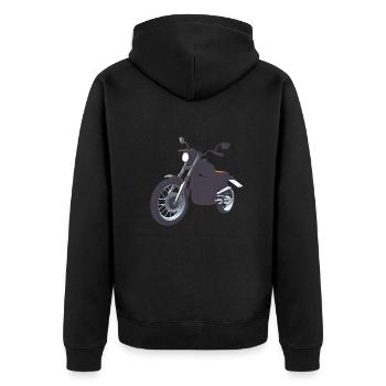 Moto Motocycliste Motocross Fan de moto - Veste à capuche bio Premium Unisexe - noir - Dos - Nico (187cm)