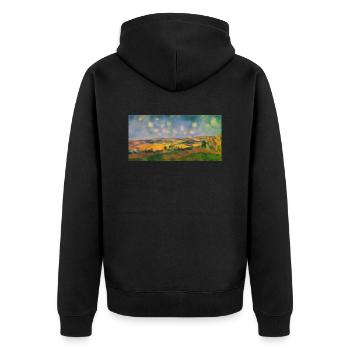 La magie de la nature dans une campagne française tranquille - Veste à capuche bio Premium Unisexe - noir - Dos - Nico (187cm)