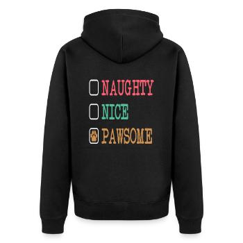 Coquine Gentil Pawsome - Veste à capuche bio Premium Unisexe - noir - Dos - Nico (187cm)