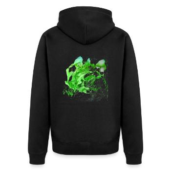 Splash paint color reinbow graffitti art colorfull - Unisex Premium Organic Zip Hoodie - black - Back - Nico (187cm)