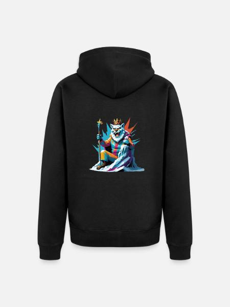 Snow King - Unisex Premium Bio Zip Hoodie - Schwarz