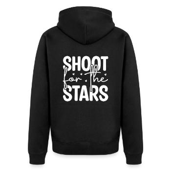 Visez les étoiles - Veste à capuche bio Premium Unisexe - noir - Dos - Nico (187cm)