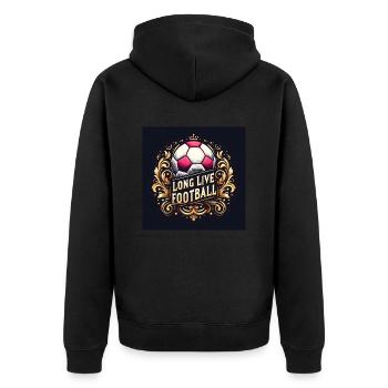 ballon de football - Veste à capuche bio Premium Unisexe - noir - Dos - Nico (187cm)
