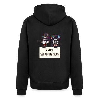 Happy Day Of The Dead Kids - Unisex Premium Organic Zip Hoodie - black - Back - Nico (187cm)