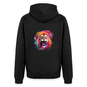 Lion - Veste à capuche bio Premium Unisexe - noir - Dos - Nico (187cm)