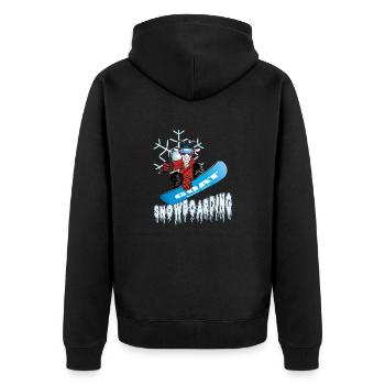 Goat snowboarding - Greatest of All Time - Unisex Premium Organic Zip Hoodie - black - Back - Nico (187cm)