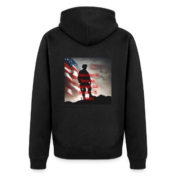 Vétérans, anciens combattant, armistice. - Veste à capuche bio Premium Unisexe - noir - Dos - Nico (187cm)