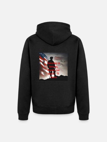 Veterans, veterans, armistice. - Unisex Premium Organic Zip Hoodie - black