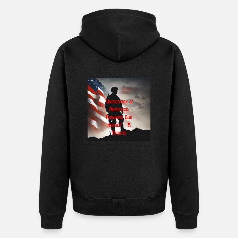 Veteranen, Veteranen, Waffenstillstand. - Unisex Premium Bio Zip Hoodie - Schwarz