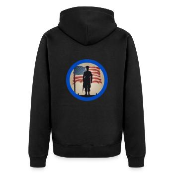 Vétérans,ancien combattant,armistice,us army,navy, - Veste à capuche bio Premium Unisexe - noir - Dos - Nico (187cm)