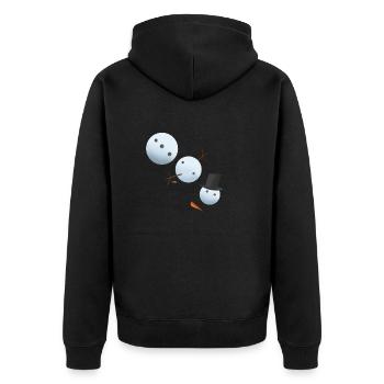 Bonhomme de neige tombé - Veste à capuche bio Premium Unisexe - noir - Dos - Nico (187cm)