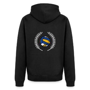 couronne volley-ball - Veste à capuche bio Premium Unisexe - noir - Dos - Nico (187cm)
