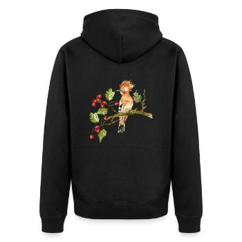Oiseau coloré - Veste à capuche bio Premium Unisexe - noir - Dos - Nico (187cm)