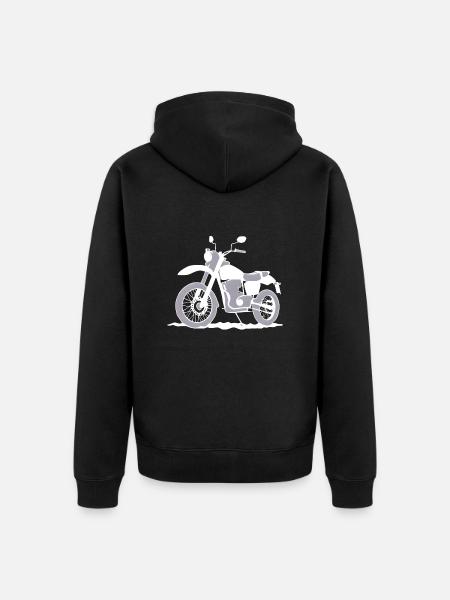 Motorcycle Motorcross Motorbike Fan Motorcyclist - Unisex Premium Organic Zip Hoodie - black