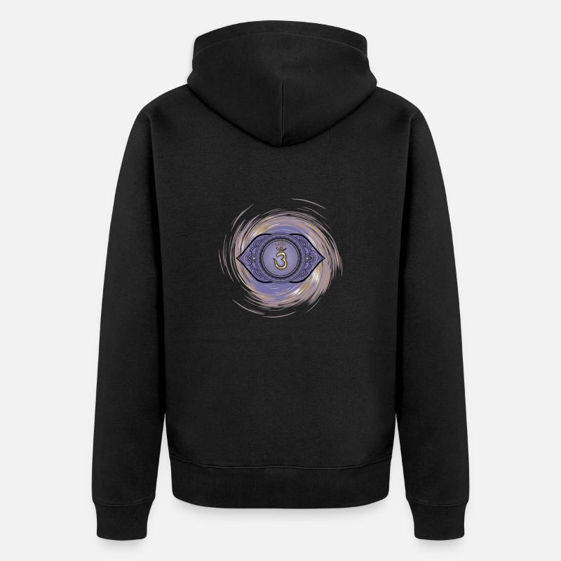 Sixième chakra d’Ajna - Veste à capuche bio Premium Unisexe - noir
