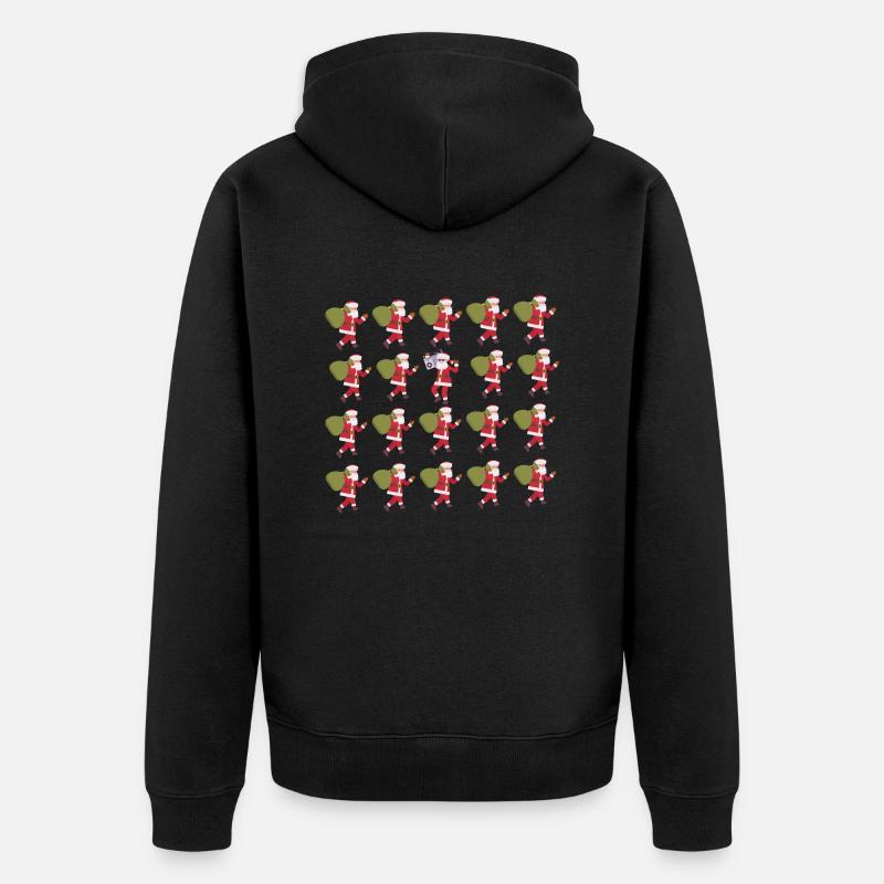 Père Noël cool - penser différemment - Veste à capuche bio Premium Unisexe - noir