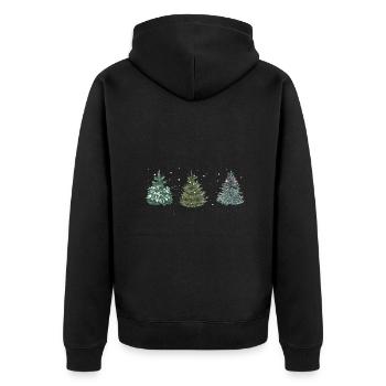 Sapin Noël - Veste à capuche bio Premium Unisexe - noir - Dos - Nico (187cm)