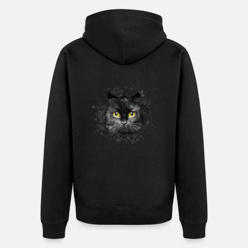 Chat - Veste à capuche bio Premium Unisexe - noir