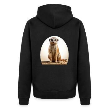 Monkeys are cute and social mammals - Unisex Premium Organic Zip Hoodie - black - Back - Nico (187cm)