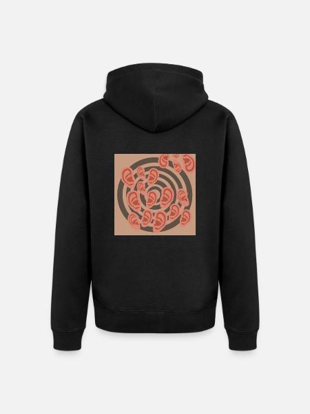 Ear vortex - Unisex Premium Organic Zip Hoodie - black
