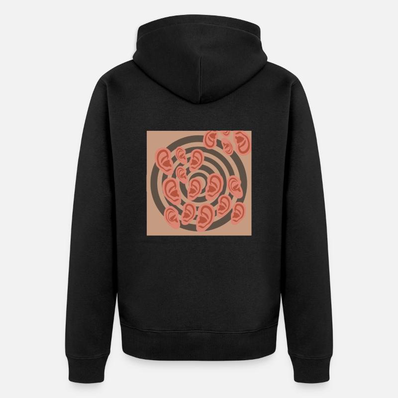 Vortex auriculaire - Veste à capuche bio Premium Unisexe - noir