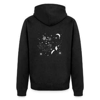 Cadeau galaxie - Veste à capuche bio Premium Unisexe - noir - Dos - Nico (187cm)
