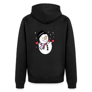 Bonhomme De Neige Hiver Neige Froid - Veste à capuche bio Premium Unisexe - noir - Dos - Nico (187cm)