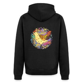 poule - Veste à capuche bio Premium Unisexe - noir - Dos - Nico (187cm)