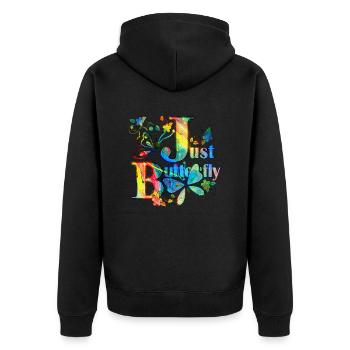 Colorful Butterfly Flowers Colorful Insect Dream Dream - Unisex Premium Organic Zip Hoodie - black - Back - Nico (187cm)