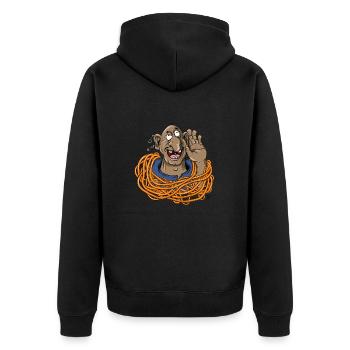 Entendu (Pirate) - Veste à capuche bio Premium Unisexe - noir - Dos - Nico (187cm)