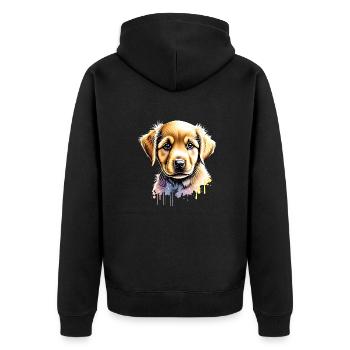 Golden Retriever Dogs Dog Owners Dog Puppy - Unisex Premium Organic Zip Hoodie - black - Back - Nico (187cm)