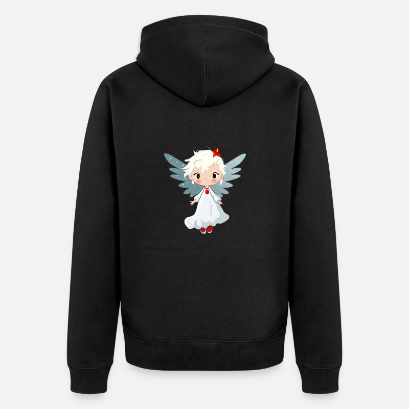 Mily l'ange de Noël - Veste à capuche bio Premium Unisexe - noir