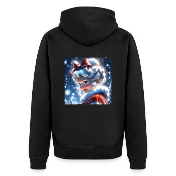 Joyeux Noel #4 - Veste à capuche bio Premium Unisexe - noir - Dos - Nico (187cm)