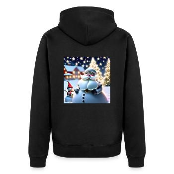 Joyeux Noel #5 - Veste à capuche bio Premium Unisexe - noir - Dos - Nico (187cm)