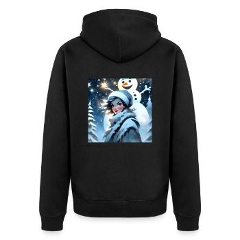 Joyeux Noel #10 - Veste à capuche bio Premium Unisexe - noir - Dos - Nico (187cm)