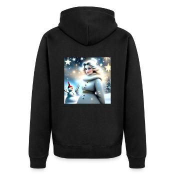 Joyeux Noel #12 - Veste à capuche bio Premium Unisexe - noir - Dos - Nico (187cm)