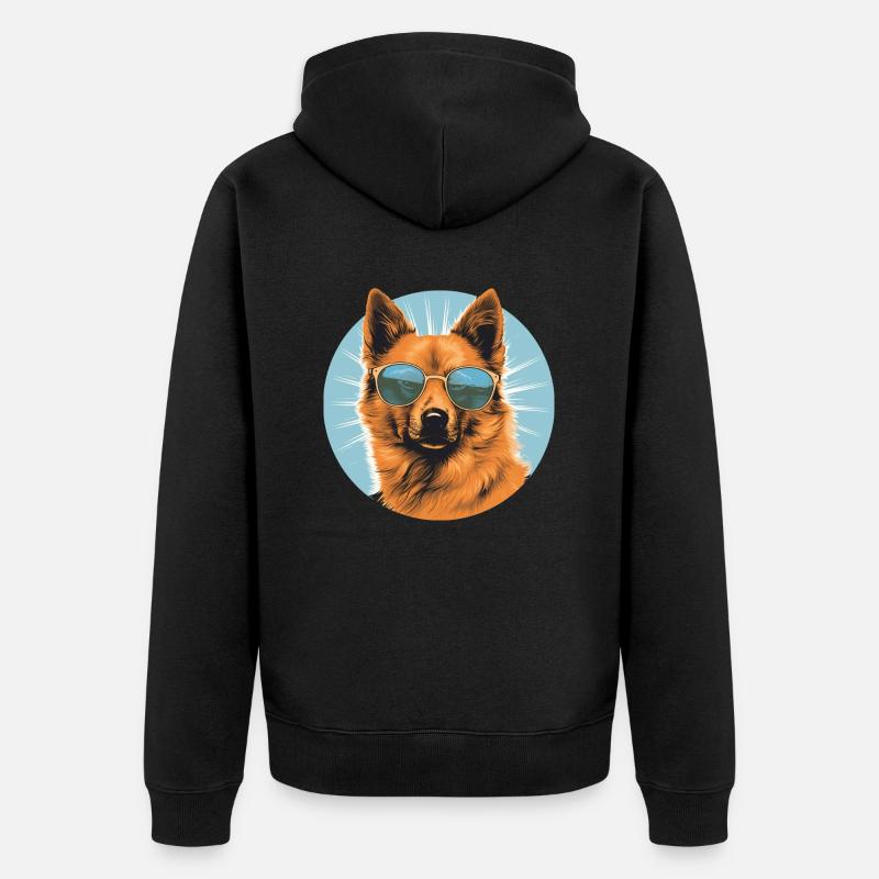 Spitz finlandais 2 - Veste à capuche bio Premium Unisexe - noir