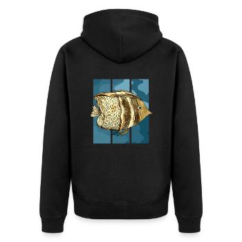 Poisson - Veste à capuche bio Premium Unisexe - noir - Dos - Nico (187cm)