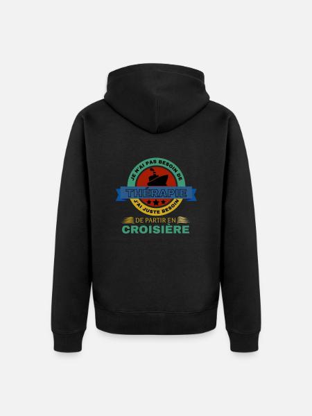Croisière - Veste à capuche bio Premium Unisexe - noir