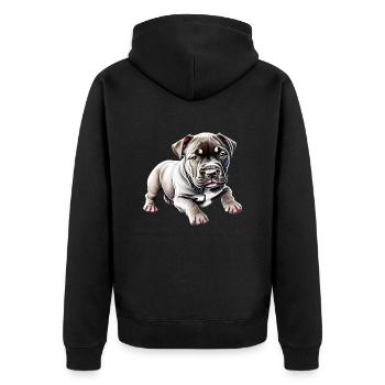 Staffordshire Bull Terrier Chiens Chiens Propriétaires de chiens - Veste à capuche bio Premium Unisexe - noir - Dos - Nico (187cm)