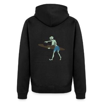 Surfeur Zombie Tiki - Veste à capuche bio Premium Unisexe - noir - Dos - Nico (187cm)