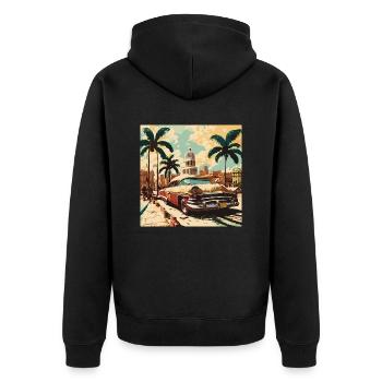 Oldtimer Glanz - Veste à capuche bio Premium Unisexe - noir - Dos - Nico (187cm)