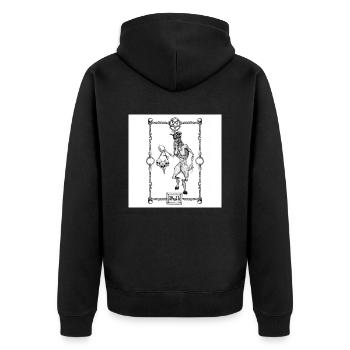 Wrath - Unisex Premium Bio Zip Hoodie - Schwarz - Hinten - Nico (187cm)