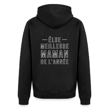 Elue meillure maman de L'annee - Veste à capuche bio Premium Unisexe - noir - Dos - Nico (187cm)